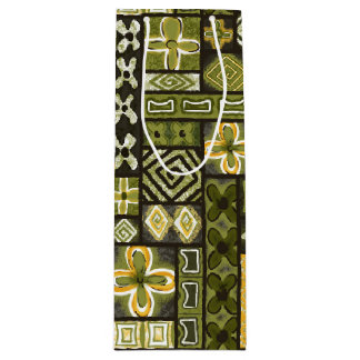 Sacola Para Vinho Vintage Aloha Gift Bag | Pua Green