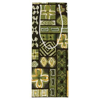 Sacola Para Vinho Vintage Aloha Gift Bag | Pua Green