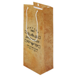 Sacola Para Vinho Vintage Qualquer Idade de Aniversário