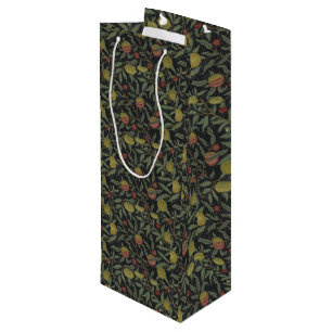 Sacola Para Vinho Vintage Victorian William Morris Fruta Folhas