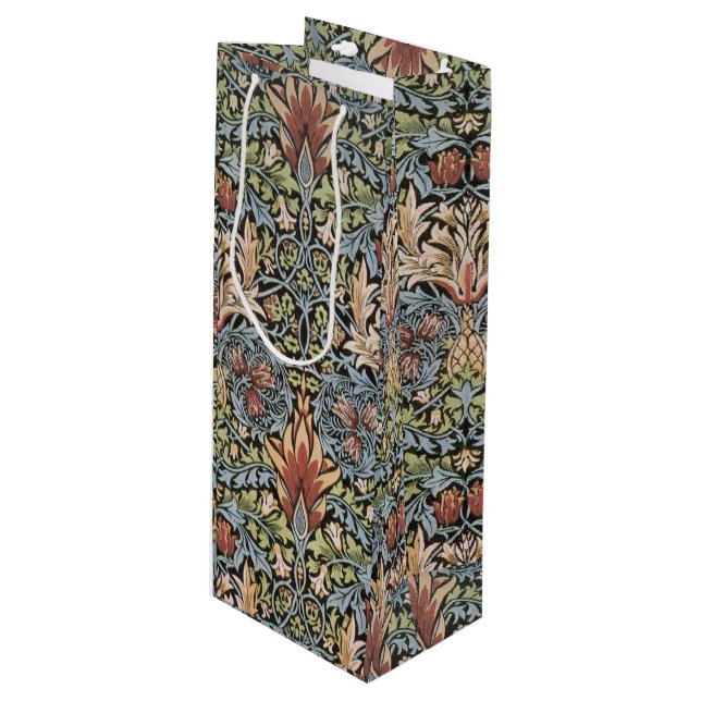 Sacola Para Vinho Vintage William Morris Snakehead (Frente inclinada)