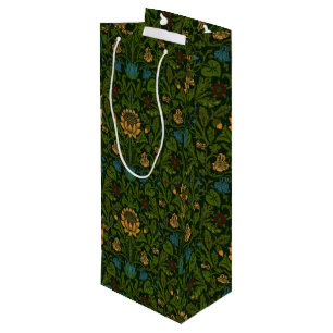 Sacola Para Vinho Vintage William Morris Violet e Columbine