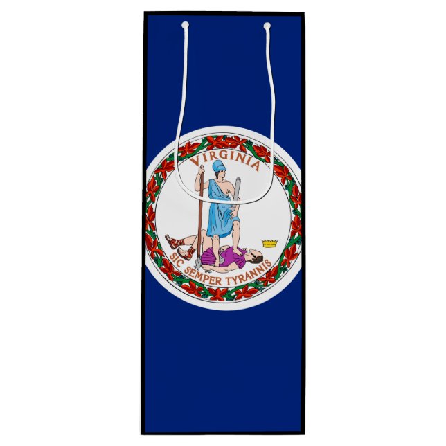 Sacola Para Vinho Virginia State Flag Design (Frente)