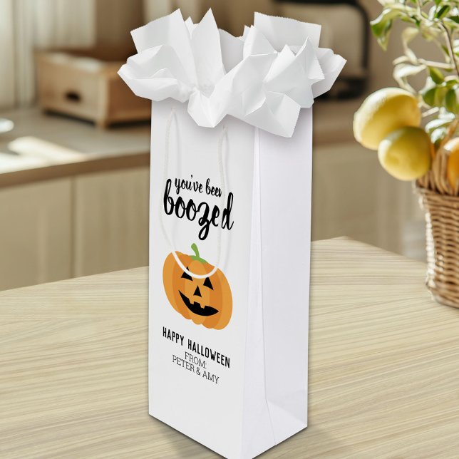Sacola Para Vinho Você foi bozado - Festa de Abóbora (Custom Gift Bag)