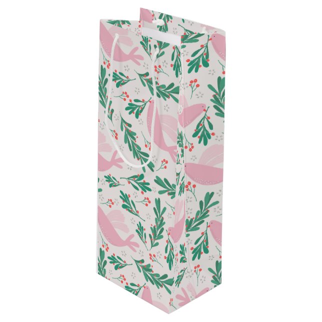 Sacola Para Vinho Vovó de Natal Feita à Mão do Branch de Olivais da  (Frente inclinada)