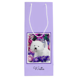 Sacola Para Vinho West Highland White Terrier Pintando Arte Canina