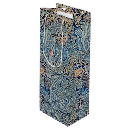Sacola Para Vinho William Morris Belo Padrão Floral Cor-de-rosa Azul