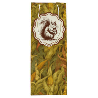 Sacola Para Vinho William Morris Outono Milho Esquilo