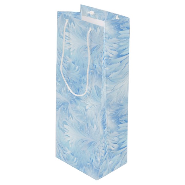 Sacola Para Vinho Winter Wonderland Blue Frosty (Frente inclinada)
