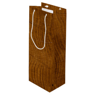Sacola Para Vinho Woodgrain