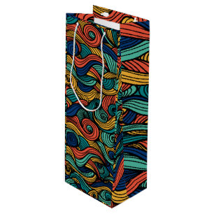 Sacola Para Vinho Wool Topped paisley