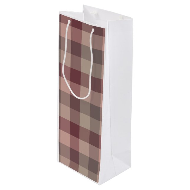 Sacola Para Vinho Xadrez de blushwood (Frente inclinada)