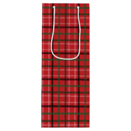 Sacola Para Vinho Xadrez de Natal