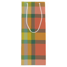 Sacola Para Vinho Xadrez melão