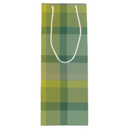 Sacola Para Vinho Xadrez menta