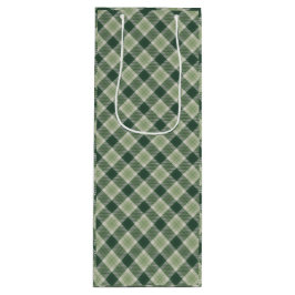 Sacola Para Vinho Xadrez verde da floresta