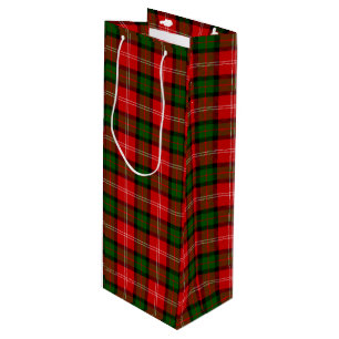 Sacola Para Vinho Xadrez verde tartan tartan do MacKintosh