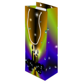 Sacola Para Vinho Xmas Artdeco no Arco Amarelo Roxo