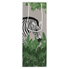 Sacola Para Vinho Zebra entre Folhas