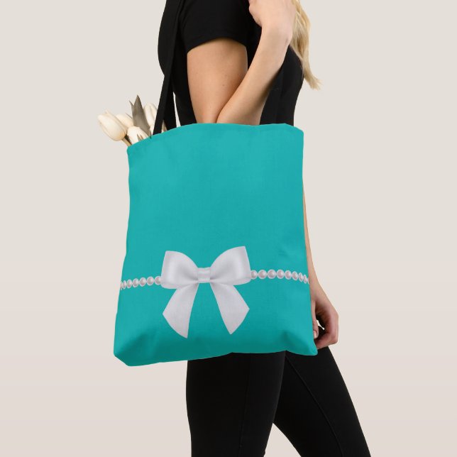 Sacola Tote Big White Bow e Pérolas | Inspirado em (Close Up)