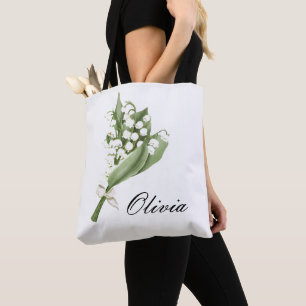 SACOLA TOTE FLORAL BRANCA