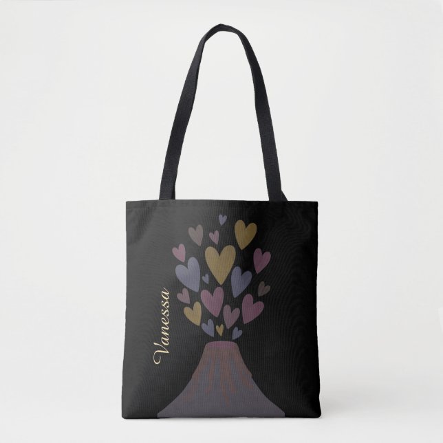 Sacola Tote Muted Volcano Hearts – Presente Person (Frente)
