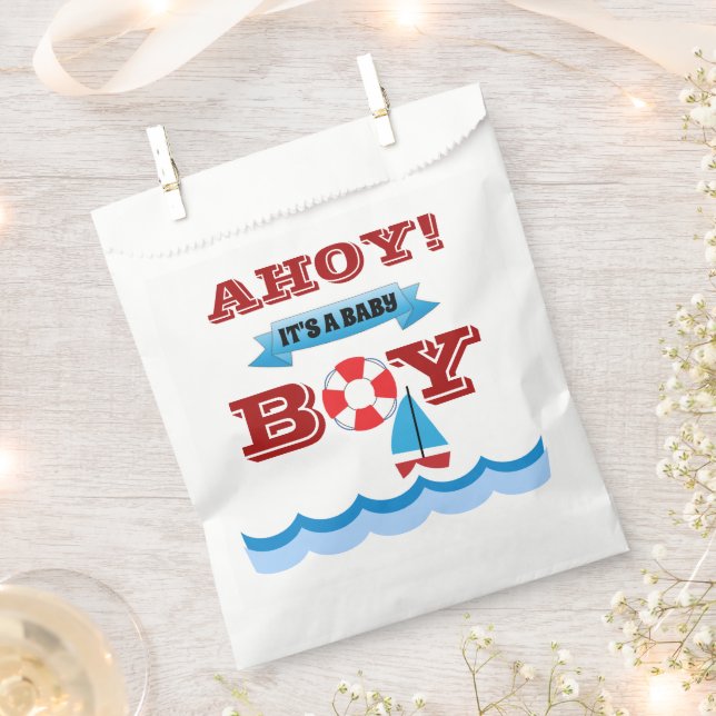 Sacolas de Favor Ahoy É Um Menino (Cortado)