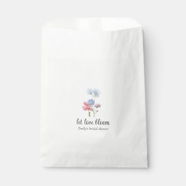 Sacolas de Favor com Flores Silvestres do Amor em  (Frente)