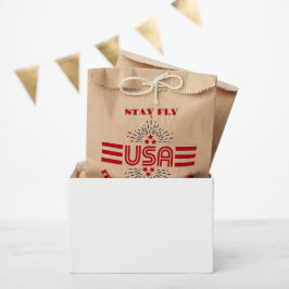 Sacolas de favor da 4 de Julho Fique na moda