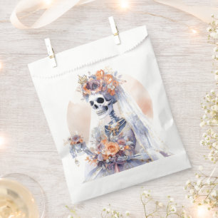 Sacolas de Favor da Noiva Esqueleto de Halloween A