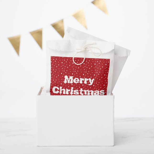 Sacolas de Favor de Árvores de Natal e Flocos de N (Festa)
