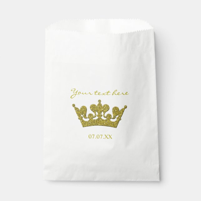 Sacolas de Favor de Festa de Aniversário Coroa de  (Frente)