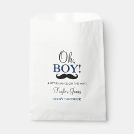 Sacolas de Favor para Chá de Bebê com Bigode Oh Bo