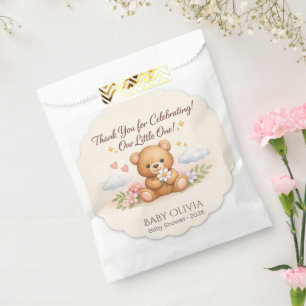 Sacolas de Favor para Chá de Bebê Urso Fofo Agra