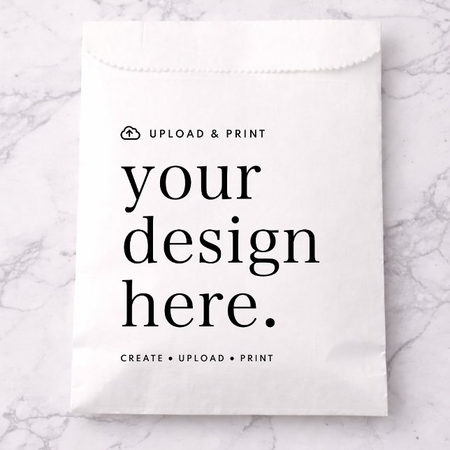 Sacolas de Favor Seu Design Upload (Versatile paper favor bags for business, weddings, special occasion events, gifting & more!)
