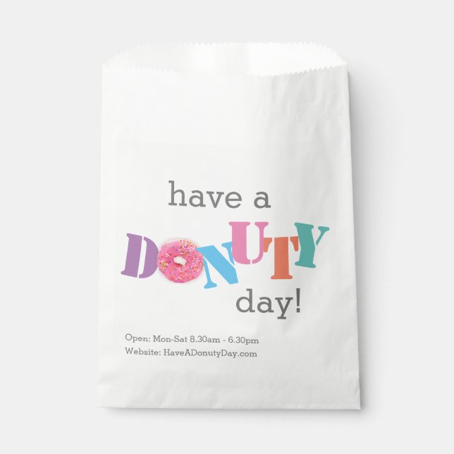 Sacolas de Favor - Tenha um Dia DONUTY! (Frente)