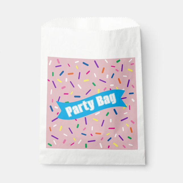 Sacolas de Festas com Purpurina Rosa Pálido (Frente)