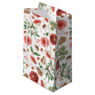 Sacolas de Natal Botânicas para Presentes