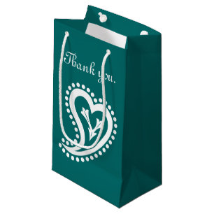 Sacolas de Presente com Corações Paisley em Azul T