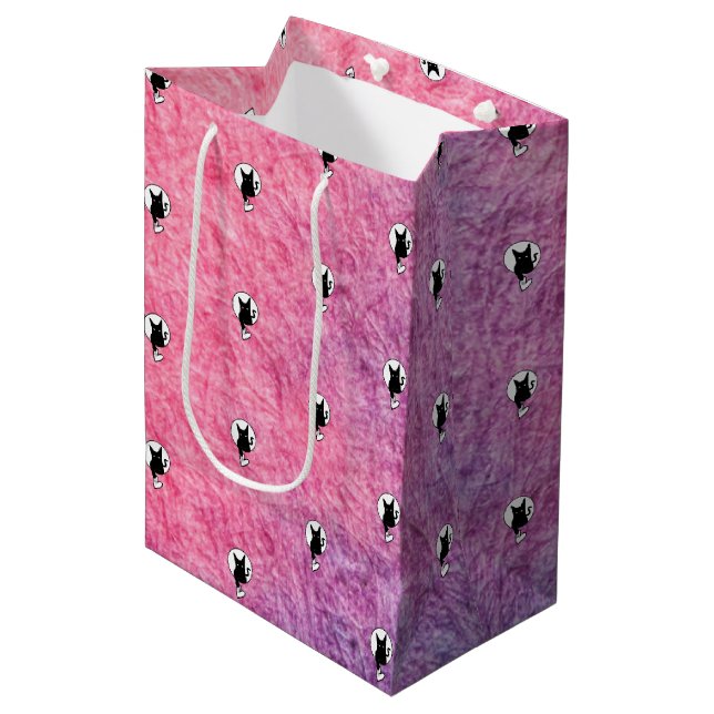 Sacolas de Presente de Halloween Rosa por Poet Adi (Frente inclinada)