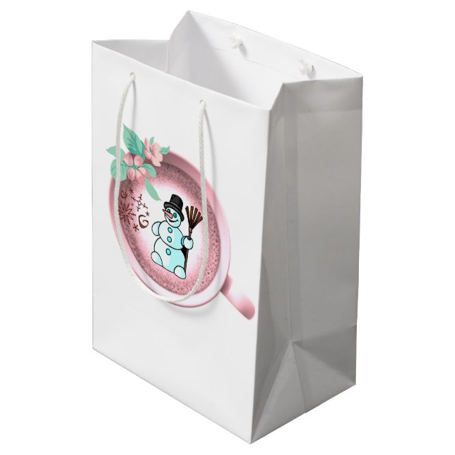 Sacolas de Presente de Natal de Boneco de Neve (Verso inclinado)