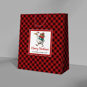 Sacolas de Presente Divertidas de Natal com Ganso