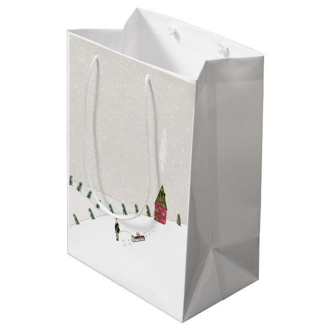Sacolas De Presentes De Natal Sledding Bênçãos De  (Verso inclinado)