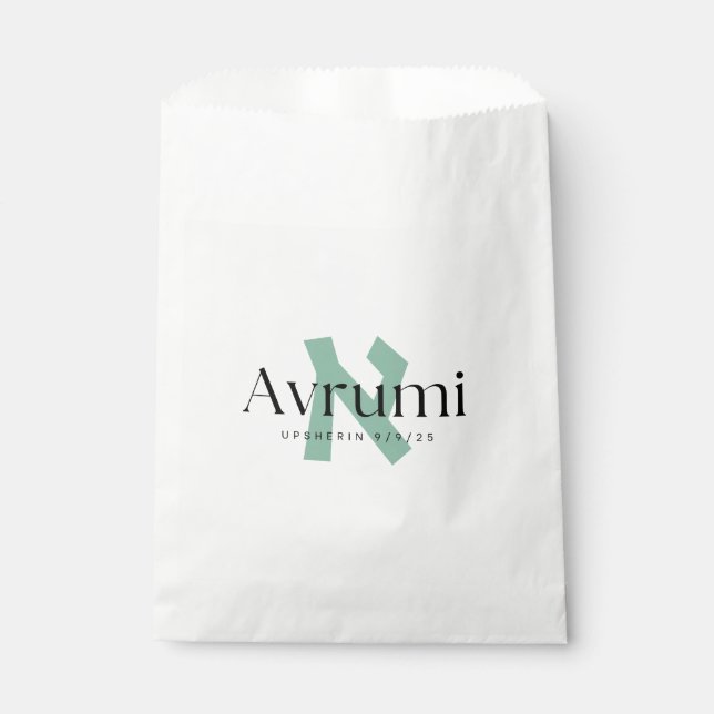 Sacolas Personalizadas de Upsherin - Letra Aleph B (Frente)