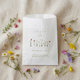Sacolas rústicas de flores silvestres para casamen