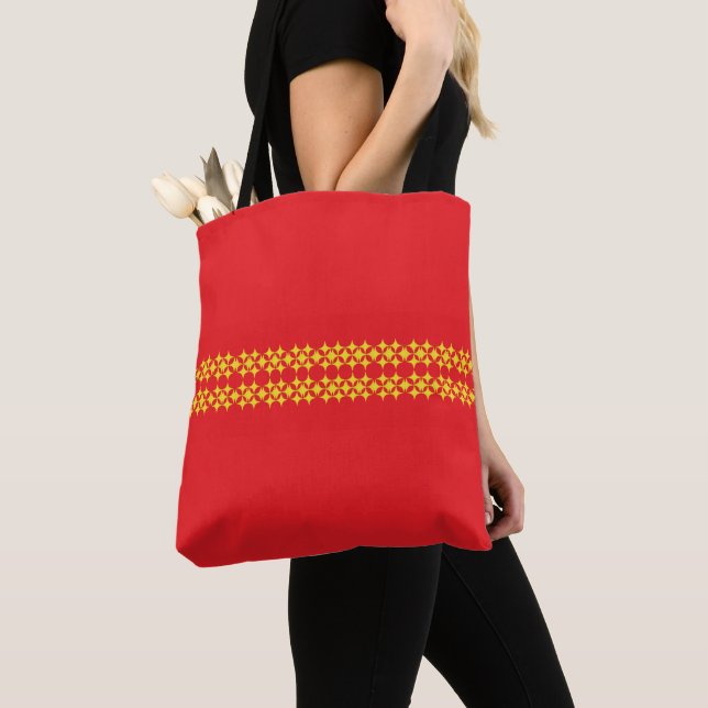 Sacolas Tote de Linhas de Estrelas (Close Up)