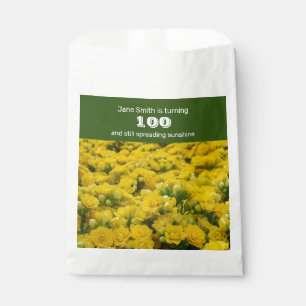 Sacolinha 100th O amarelo brilhante do aniversário floresce