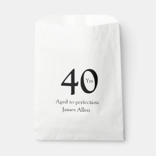 Sacolinha 40 anos envelhecido à perfeição aniversário nome s