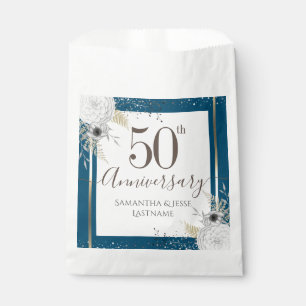 Sacolinha 50º Aniversário de Casamento Favor Floral Bag