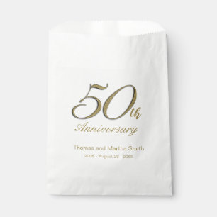 Sacolinha 50º aniversário Favorece Bolsas de Bolo Personal
